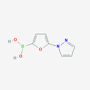 molecular formula C7H7BN2O3 B13331168 (5-(1H-Pyrazol-1-yl)furan-2-yl)boronic acid 