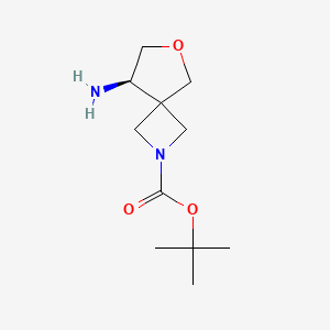 molecular formula C11H20N2O3 B13331190 tert-Butyl (R)-8-amino-6-oxa-2-azaspiro[3.4]octane-2-carboxylate 