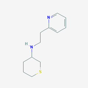 molecular formula C12H18N2S B13331202 N-[2-(Pyridin-2-yl)ethyl]thian-3-amine 