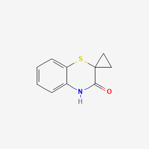 molecular formula C10H9NOS B13331210 Spiro[benzo[b][1,4]thiazine-2,1'-cyclopropan]-3(4H)-one 