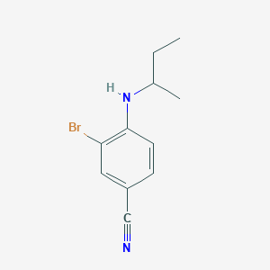 molecular formula C11H13BrN2 B13331216 3-Bromo-4-(sec-butylamino)benzonitrile 