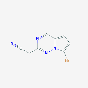 2-(7-Bromopyrrolo[2,1-f][1,2,4]triazin-2-yl)acetonitrile