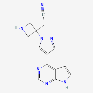 2-(3-(4-(7H-Pyrrolo[2,3-d]pyrimidin-4-yl)-1H-pyrazol-1-yl)azetidin-3-yl)acetonitrile