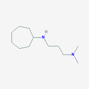 molecular formula C12H26N2 B13331315 [3-(Cycloheptylamino)propyl]dimethylamine 