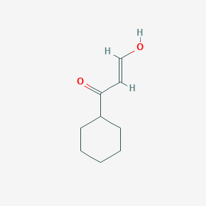 molecular formula C9H14O2 B13331322 (E)-1-cyclohexyl-3-hydroxyprop-2-en-1-one 