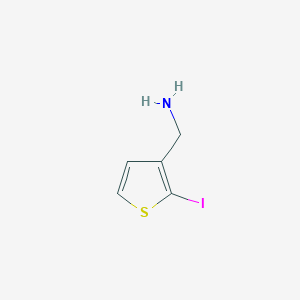 molecular formula C5H6INS B13331327 (2-Iodothiophen-3-yl)methanamine 