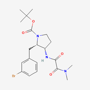 tert-Butyl (2S,3S)-2-(3-bromobenzyl)-3-(2-(dimethylamino)-2-oxoacetamido)pyrrolidine-1-carboxylate