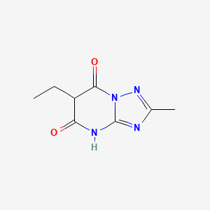 molecular formula C8H10N4O2 B13331350 6-ethyl-2-methyl-4H,5H,6H,7H-[1,2,4]triazolo[1,5-a]pyrimidine-5,7-dione 