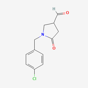 1-(4-Chlorobenzyl)-5-oxopyrrolidine-3-carbaldehyde