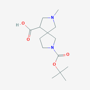 7-(tert-Butoxycarbonyl)-2-methyl-2,7-diazaspiro[4.4]nonane-4-carboxylic acid