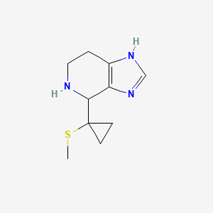 molecular formula C10H15N3S B13331387 4-[1-(Methylsulfanyl)cyclopropyl]-3H,4H,5H,6H,7H-imidazo[4,5-c]pyridine 