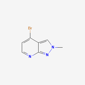 molecular formula C7H6BrN3 B13331404 4-Bromo-2-methyl-2H-pyrazolo[3,4-b]pyridine 