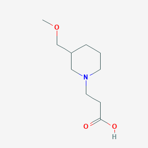 molecular formula C10H19NO3 B13331449 3-(3-(Methoxymethyl)piperidin-1-yl)propanoic acid 