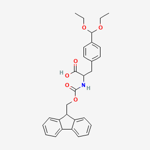 2-((((9H-Fluoren-9-yl)methoxy)carbonyl)amino)-3-(4-(diethoxymethyl)phenyl)propanoic acid