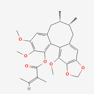 molecular formula C27H32O7 B13331479 Angeloylgomisin M1 