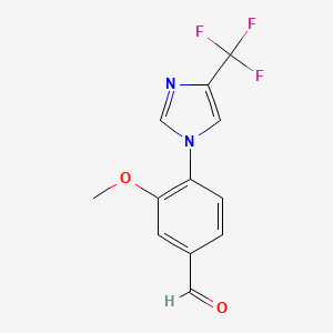 Benzaldehyde, 3-methoxy-4-[4-(trifluoromethyl)-1H-imidazol-1-yl]-