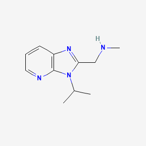 molecular formula C11H16N4 B13331514 1-(3-isopropyl-3H-imidazo[4,5-b]pyridin-2-yl)-N-methylmethanamine 