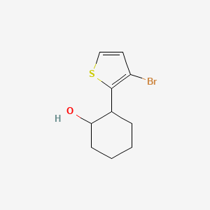 molecular formula C10H13BrOS B13331515 2-(3-Bromothiophen-2-yl)cyclohexan-1-ol 