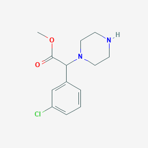 Methyl 2-(3-chlorophenyl)-2-(piperazin-1-yl)acetate