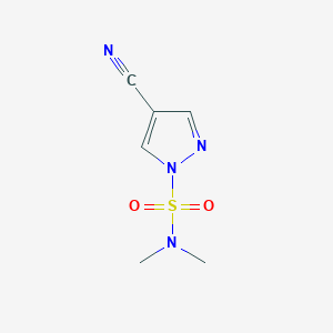 molecular formula C6H8N4O2S B13331547 4-Cyano-N,N-dimethyl-1H-pyrazole-1-sulfonamide 