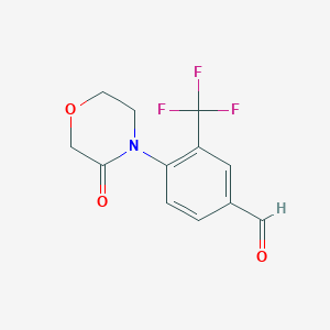 4-(3-Oxomorpholino)-3-(trifluoromethyl)benzaldehyde