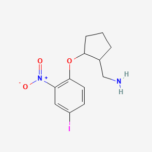 (2-(4-Iodo-2-nitrophenoxy)cyclopentyl)methanamine