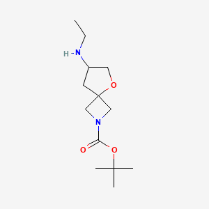 molecular formula C13H24N2O3 B13331592 tert-Butyl 7-(ethylamino)-5-oxa-2-azaspiro[3.4]octane-2-carboxylate 