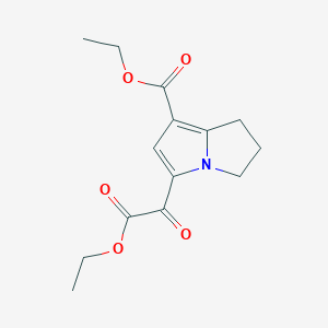 molecular formula C14H17NO5 B13331622 Ethyl 5-(2-ethoxy-2-oxoacetyl)-2,3-dihydro-1H-pyrrolizine-7-carboxylate 