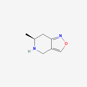 molecular formula C7H10N2O B13331629 (S)-6-Methyl-4,5,6,7-tetrahydroisoxazolo[4,3-c]pyridine 