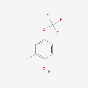 molecular formula C7H4F3IO2 B1333165 2-碘-4-(三氟甲氧基)苯酚 CAS No. 405517-54-6