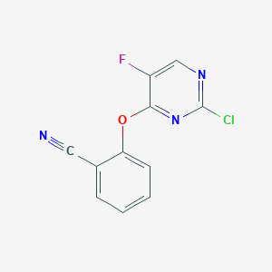 2-[(2-Chloro-5-fluoropyrimidin-4-YL)oxy]benzonitrile