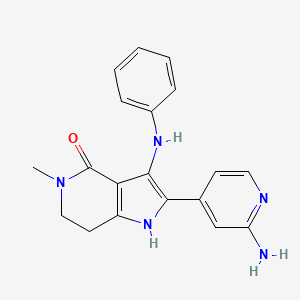 2-(2-Aminopyridin-4-yl)-5-methyl-3-(phenylamino)-1,5,6,7-tetrahydro-4H-pyrrolo[3,2-c]pyridin-4-one