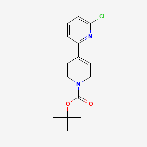 molecular formula C15H19ClN2O2 B13331696 tert-Butyl 6-chloro-3',6'-dihydro-[2,4'-bipyridine]-1'(2'H)-carboxylate 