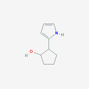 molecular formula C9H13NO B13331701 2-(1H-pyrrol-2-yl)cyclopentan-1-ol 