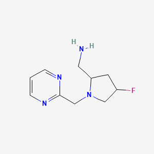 (4-Fluoro-1-(pyrimidin-2-ylmethyl)pyrrolidin-2-yl)methanamine