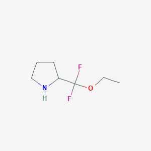 molecular formula C7H13F2NO B13331744 2-(Ethoxydifluoromethyl)pyrrolidine 