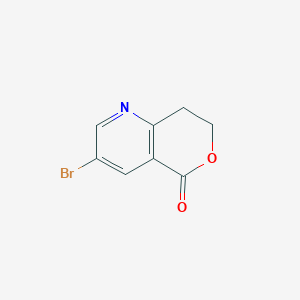 molecular formula C8H6BrNO2 B13331770 3-Bromo-7,8-dihydro-5H-pyrano[4,3-b]pyridin-5-one 