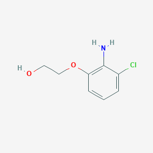 molecular formula C8H10ClNO2 B13331814 2-(2-Amino-3-chlorophenoxy)ethan-1-ol 