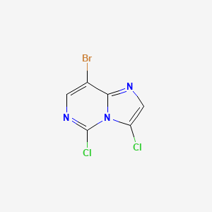 molecular formula C6H2BrCl2N3 B13331825 8-Bromo-3,5-dichloroimidazo[1,2-c]pyrimidine 