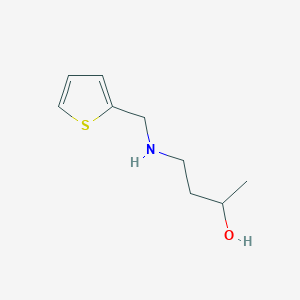 molecular formula C9H15NOS B13331830 4-((Thiophen-2-ylmethyl)amino)butan-2-ol 