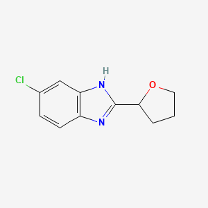 molecular formula C11H11ClN2O B13331845 6-Chloro-2-(tetrahydrofuran-2-yl)-1H-benzo[d]imidazole 