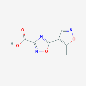 molecular formula C7H5N3O4 B13331848 5-(5-Methylisoxazol-4-yl)-1,2,4-oxadiazole-3-carboxylic acid 