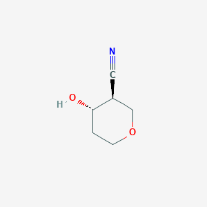 molecular formula C6H9NO2 B13331868 (3S,4S)-4-Hydroxytetrahydro-2H-pyran-3-carbonitrile 