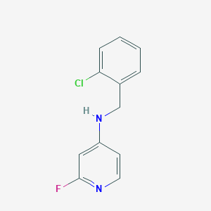 molecular formula C12H10ClFN2 B13331876 N-(2-Chlorobenzyl)-2-fluoropyridin-4-amine 