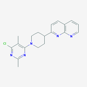 2-(1-(6-Chloro-2,5-dimethylpyrimidin-4-yl)piperidin-4-yl)-1,8-naphthyridine