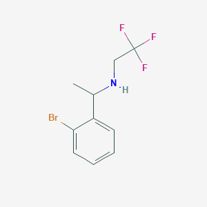 molecular formula C10H11BrF3N B13331915 [1-(2-Bromophenyl)ethyl](2,2,2-trifluoroethyl)amine 