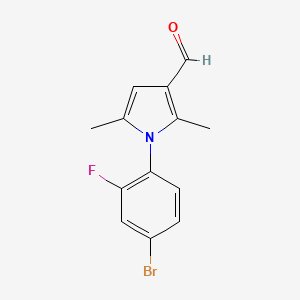 molecular formula C13H11BrFNO B1333192 1-(4-溴-2-氟苯基)-2,5-二甲基-1H-吡咯-3-甲醛 CAS No. 428495-37-8