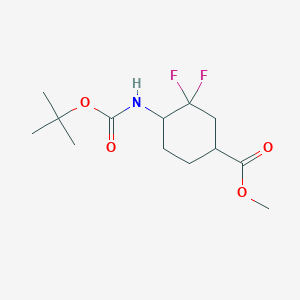 Methyl 4-((tert-butoxycarbonyl)amino)-3,3-difluorocyclohexane-1-carboxylate