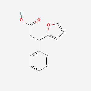 molecular formula C13H12O3 B1333193 3-(2-Furyl)-3-phenylpropanoic acid CAS No. 4428-36-8