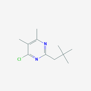 molecular formula C11H17ClN2 B13331935 4-Chloro-5,6-dimethyl-2-neopentylpyrimidine 